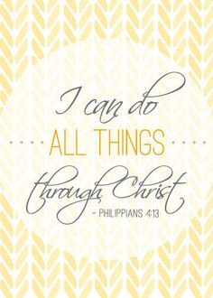 Can Do All Things Through Christ FREE Printable. I love this! Its so ...