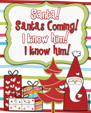Elf knows Santa well! Christmas movie quotes. Several free printables!
