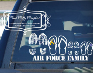 Military decal stick family Proud military family vinyl vehicle decal