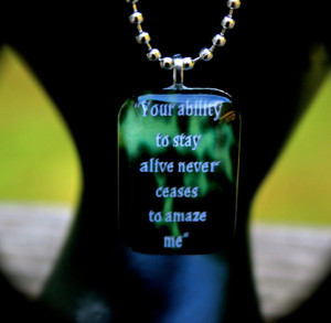 ... Never Ceases To Amaze Me - Kate Daniels Inspired Quote Pendant - Magic