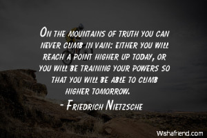 ... your powers so that you will be able to climb higher tomorrow