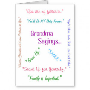 Grandma Sayings...