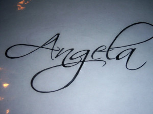 Angela Name Tattoo