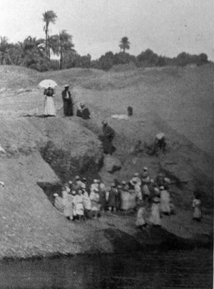 view of the excavation