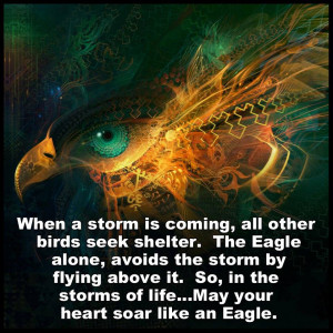 ... it. So, in the storms of life... May your heart soar like an Eagle
