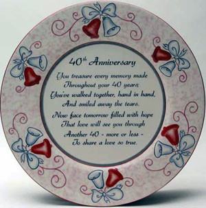 40th Anniversary Ornament - Welcome Home Plates