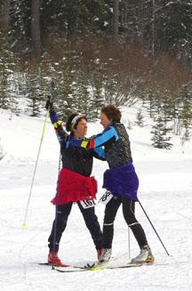 ... ski race. The duo took fourth in the skate ski partner class, and