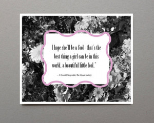 The Great Gatsby Quote Print Christmas Gift For Her Girl Bedroom Decor ...