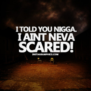Aint Never Scared Quote Graphic