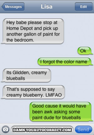 funny auto-correct texts - The 8 Most Hideous Autocorrected Colors