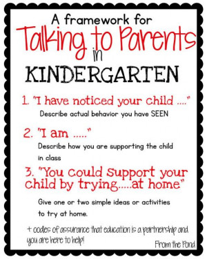Talking to Parents in Kindergarten New Teacher Advice