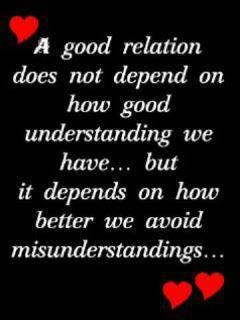 Love Quotes relation understanding misunderstanding