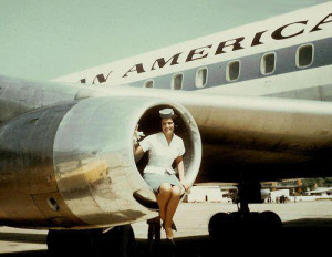 Love this photo of a flight attendant in the engine! Obviously these ...