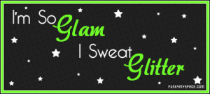 Glam Sweat Glitter Confidence Quote