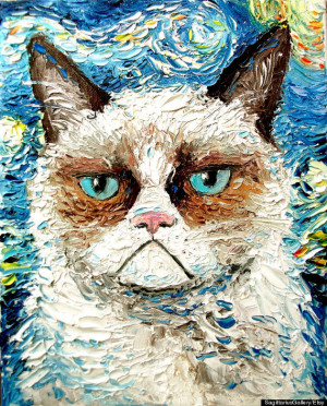 Grumpy Cat & Van Gogh: This 'Starry Night' Portrait Mashup Makes Us ...
