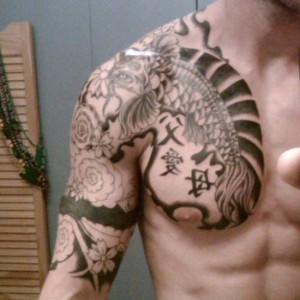 Category: Chest Tattoos , Japanese Tattoos , Shoulder Tattoos