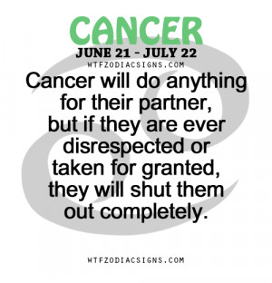 Cancer will do anything for their partner, but if they are ever ...