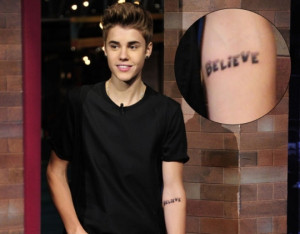 Justin Bieber Believe Tattoo
