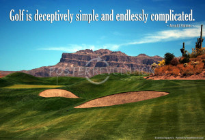 Arnold Palmer Golf Quote Art Print Poster - 19x13