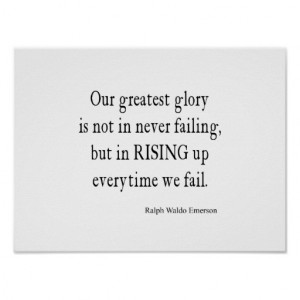 Vintage Emerson Overcoming Failure Quote Poster