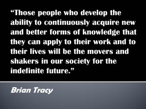 Brian Tracy quote about continuous learning
