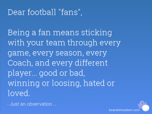 Dear football 