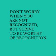 Recognition & Quotes