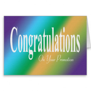 Congratulations On Your Promotion Card