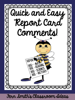 You Oughta Know About... a quick and easy way to knock out report card ...
