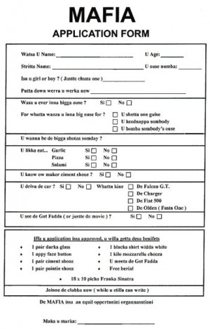 See more Funny Application Forms
