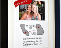 for Best Friend Sister Cousin Hometown Map Wall Art: Moving Away Quote ...
