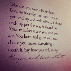 take chances