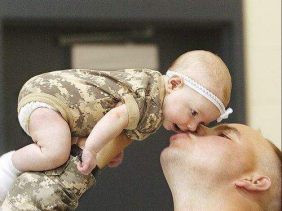 ... – first introductions of military dads and their new babies