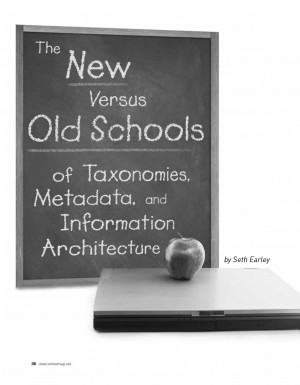 The New Versus Old Schools Taxonomies Metadata And Information