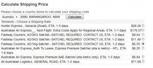 wordpress shipping quotes