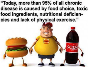 Today , more than 95 % of all chronic disease is caused by food choice ...