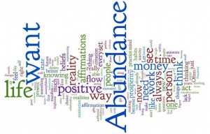 ... words you say and the thoughts you believe can affect your abundance