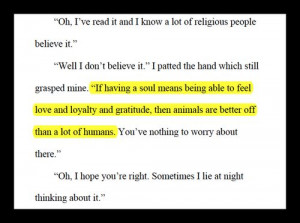 favorite quote from All Creatures Great and Small by James Herriot.