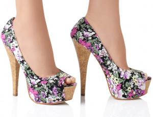 2014 verano zapatos de las mujeres con estampado de flores zapatos de