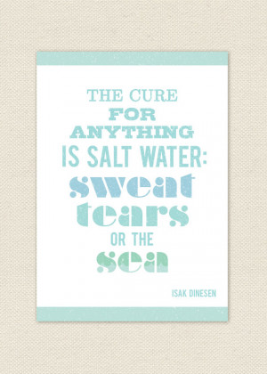 Salt Water // Quote // Typographic Art Print