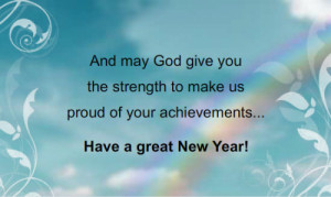 And may God give you the strength to make us proud of your ...