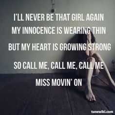 ... miss movin' on. -- LyricArt for 