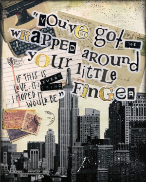 You've Got Me: 8x10 mixed media collage