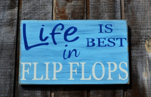 summer sign outdoor decor lake house beach house flip flops sign
