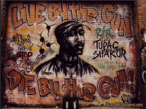 Tupac Shakur R.I.P. Graffiti Mural Wallpapers