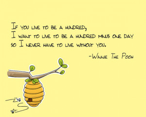 If you live to be 100 -- Winnie the Pooh quote