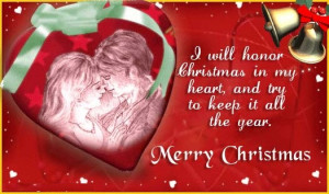 Romantic Merry Christmas Card For Lovers