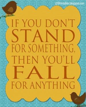 LDS Printables: Standing for Something