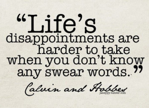 Calvin and hobbes quotes sayings swear words life