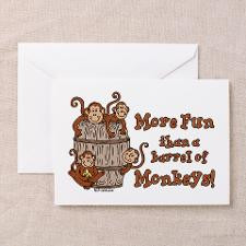 Barrel of Monkeys Greeting Card for